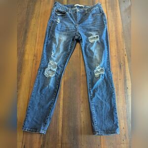 it Jeans Tiffany Style Ankle Distressed Size 12 Women's Mid-rise Medium Wash